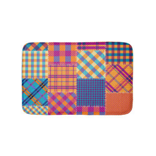 Patchwork textile: seamless vintage pattern. bath mat