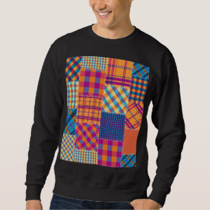 Patchwork textile: seamless vintage pattern. sweatshirt