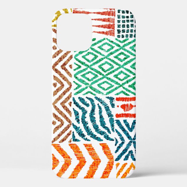 Patchwork Textures: Hand-Drawn Animal Print Case-Mate iPhone Case (Back)