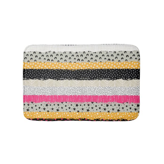 Patchwork Tiles: Versatile Seamless Design. Bath Mat (Front)