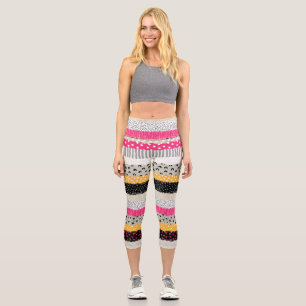 Patchwork Tiles: Versatile Seamless Design. Capri Leggings
