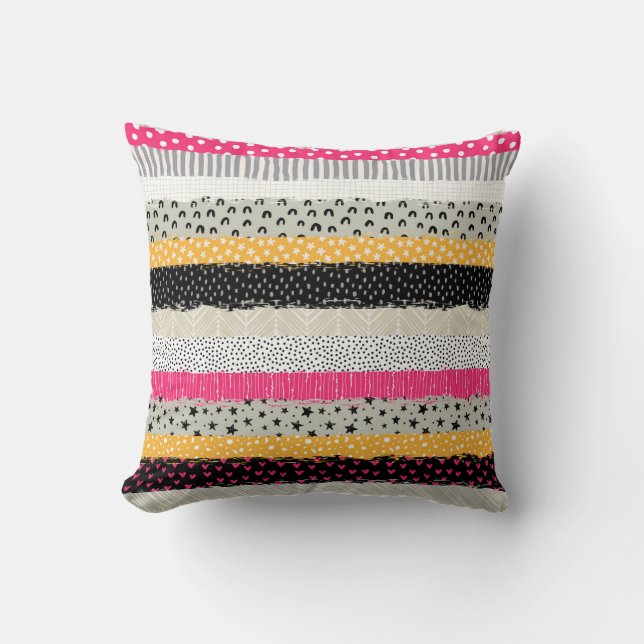 Patchwork Tiles: Versatile Seamless Design. Cushion (Front)