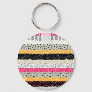 Patchwork Tiles: Versatile Seamless Design. Key Ring