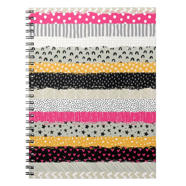 Patchwork Tiles: Versatile Seamless Design. Notebook (Front)