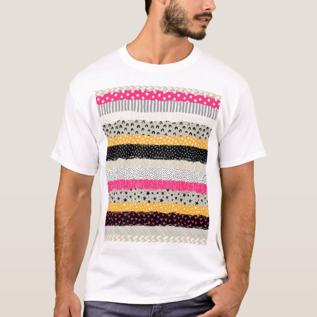 Patchwork Tiles: Versatile Seamless Design. T-Shirt (Front)