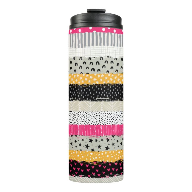 Patchwork Tiles: Versatile Seamless Design. Thermal Tumbler (Front)