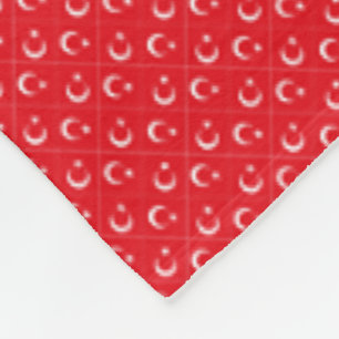 Patchwork Turkey Flag Pattern Fleece Blanket