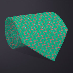 Patchwork Turkmenistan Flag Pattern Tie