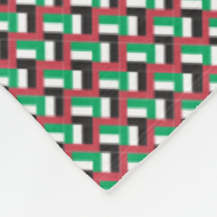 Patchwork United Arab Emirates Flag Pattern Fleece Blanket