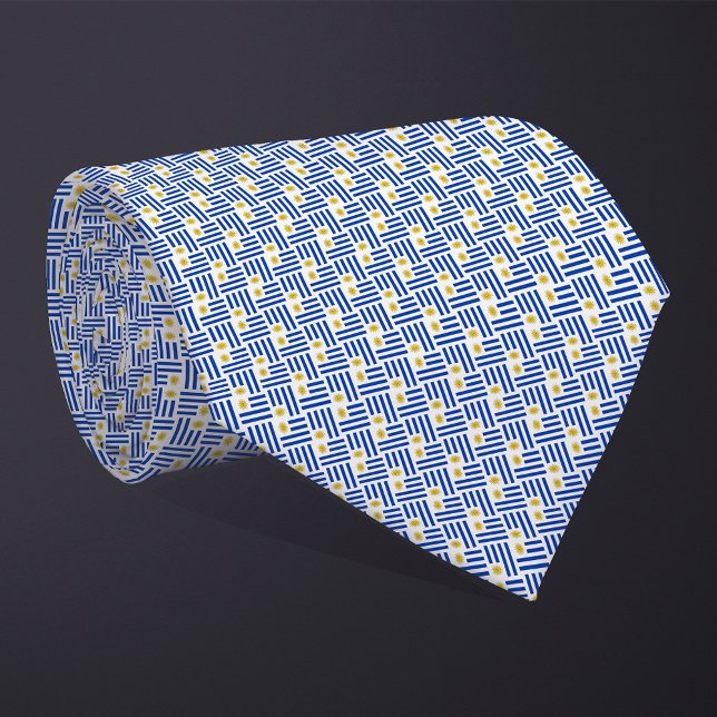 Patchwork Uruguay Flag Pattern  Tie (Creator Uploaded)