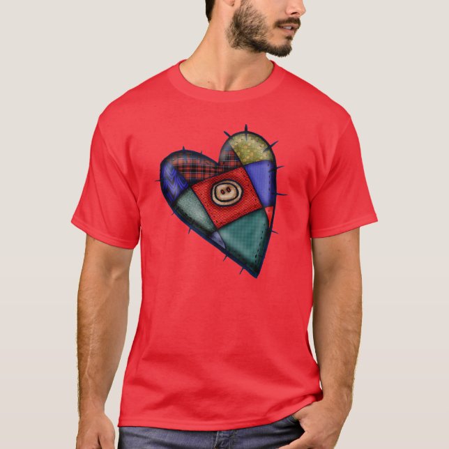 Patchwork Valentines T-Shirt (Front)