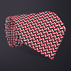 Patchwork Yemen Flag Pattern  Tie