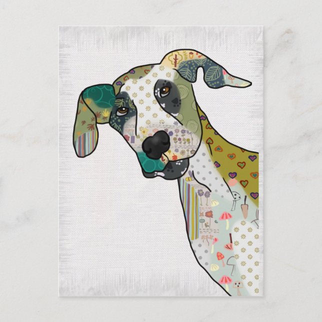 Patchworkhund Postcard (Front)