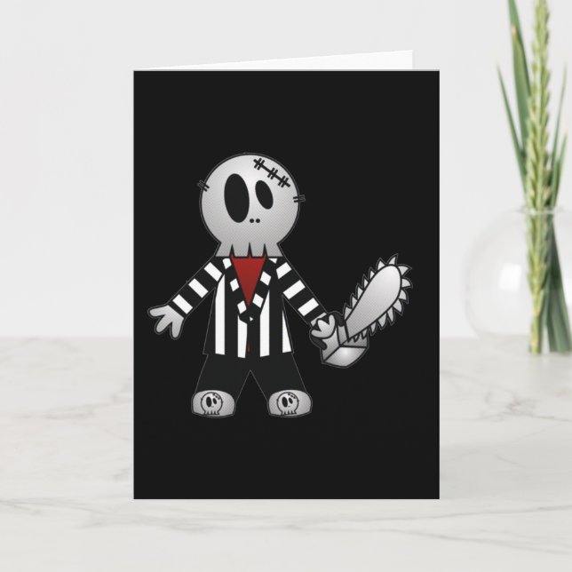 PATCHY CHAINSAW HALLOWEEN SKELETON CARD (Front)