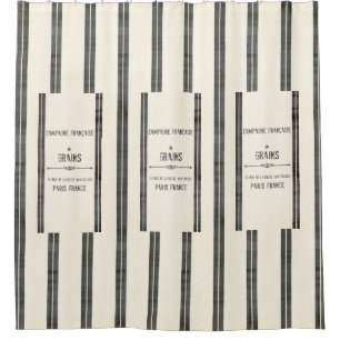 Patchy French Grain Sack SHOWER CURTAIN