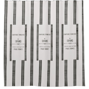 Patchy French Grain Sack SHOWER CURTAIN