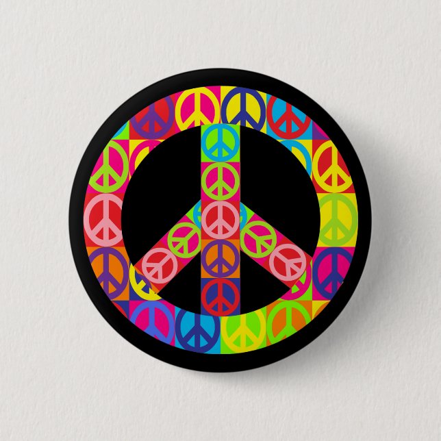 Patchy Peace 6 Cm Round Badge (Front)