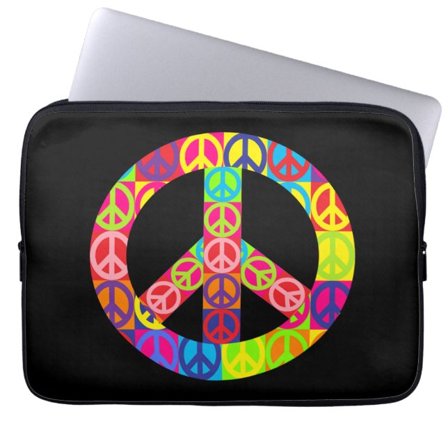Patchy Peace Laptop Sleeve (Front)
