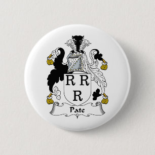 Pate Family Crest 6 Cm Round Badge