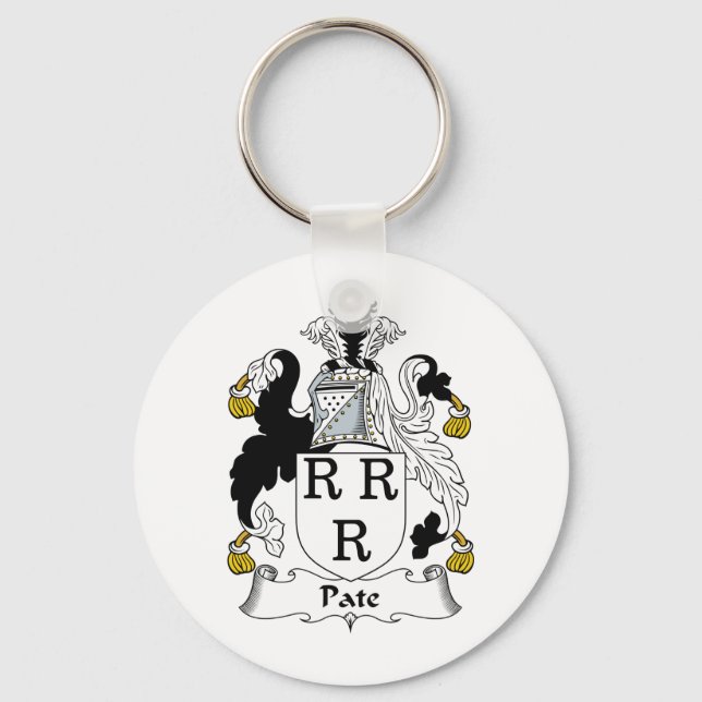 Pate Family Crest Key Ring (Front)