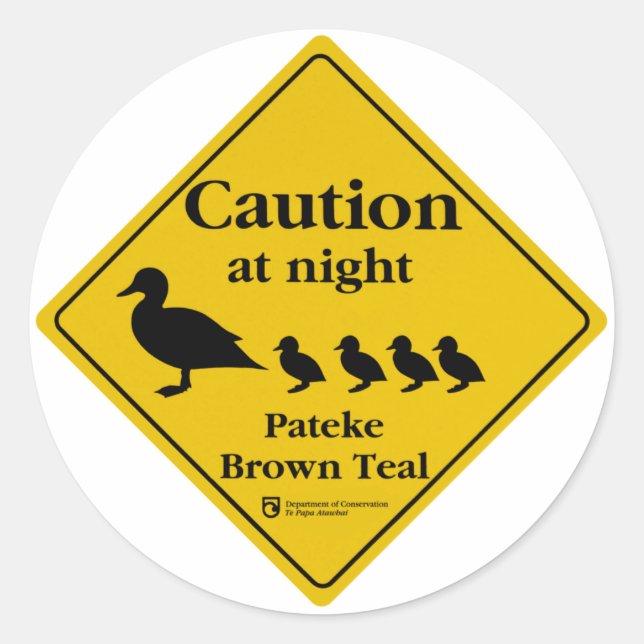 Pateke Sign Sticker (Front)