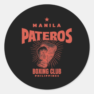 Pateros Manila Boxing Club Philippines - Boxing Classic Round Sticker