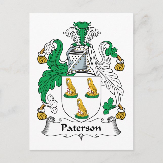Paterson Family Crest Postcard (Front)