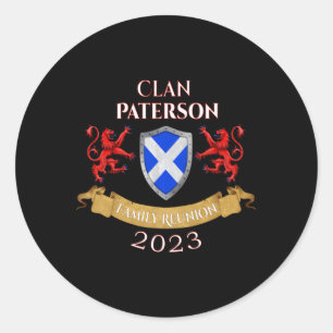 Paterson Family Reunion 2023 Scottish Clan Classic Round Sticker
