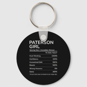 Paterson Girl Funny New Jersey Hometown  Key Ring