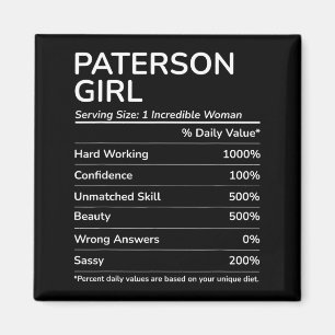 Paterson Girl Funny New Jersey Hometown  Magnet