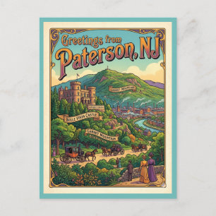 Paterson NJ Lambert Castle Garret Mountain Postcard