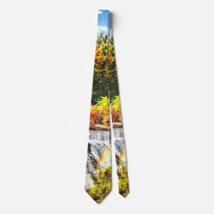 Paterson NJ - Rainbow Over Paterson Great Falls Tie
