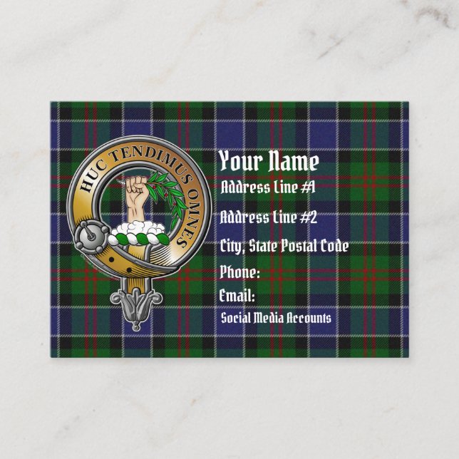 Paterson Tartan & Badge Business Card (Front)