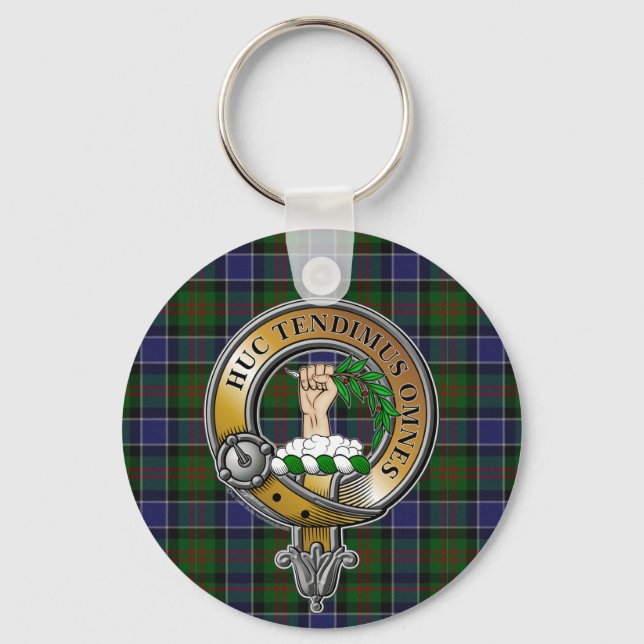 Paterson Tartan & Badge Key Ring (Front)