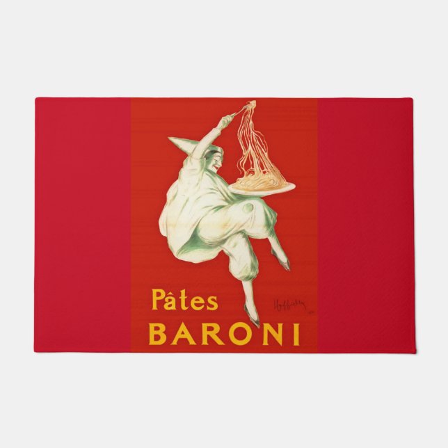 Pates Baroni Cappiello Vintage Advertisement  Doormat (Front)