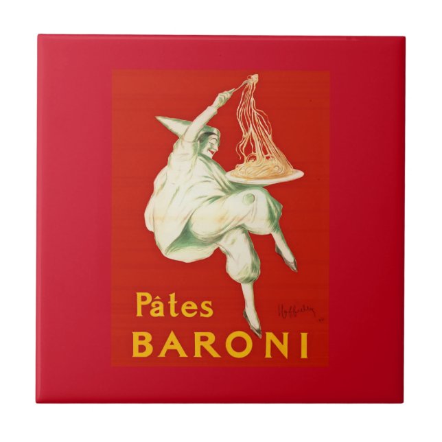Pates Baroni Cappiello Vintage Advertisement Tile (Front)