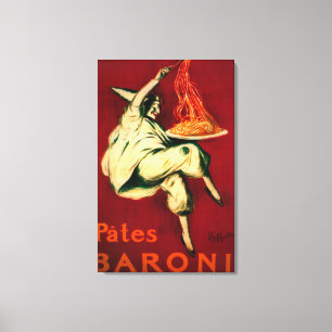 Pates Baroni Vintage PosterEurope Canvas Print