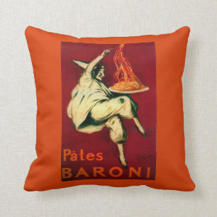 Pates Baroni Vintage PosterEurope Cushion