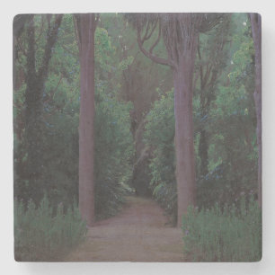 Path in a Park (by Santiago Rusiñol) Stone Coaster