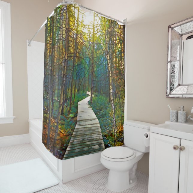 Path in Forest Design 263 Shower Curtain (In Situ)