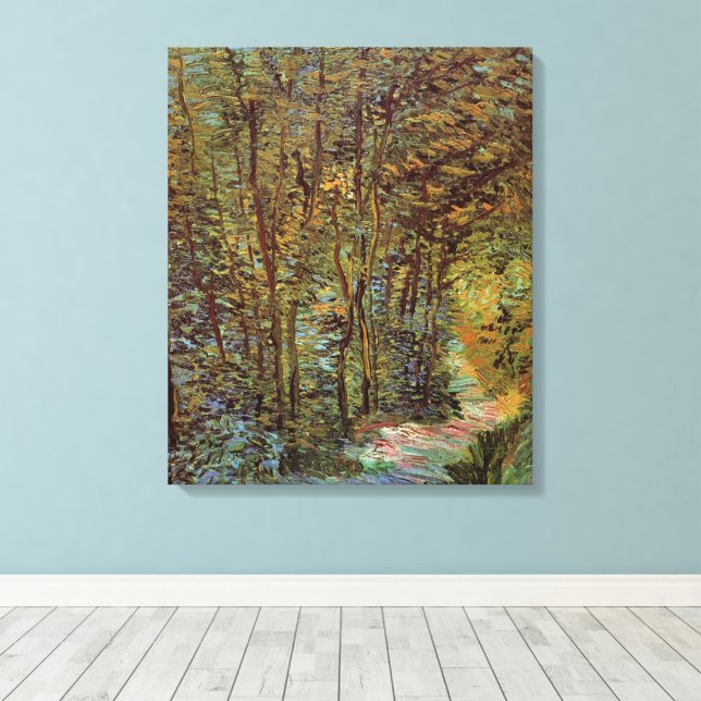 Path in the Woods by Vincent van Gogh Canvas Print (Insitu(Wood Floor))