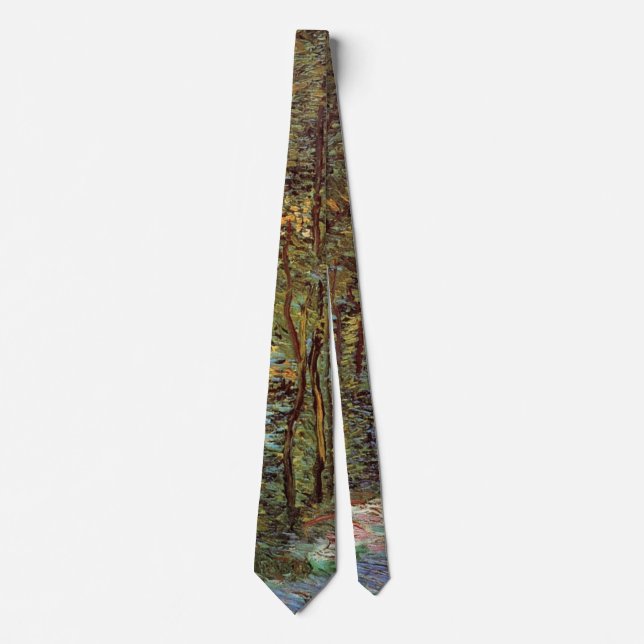 Path in the Woods by Vincent van Gogh Tie (Front)