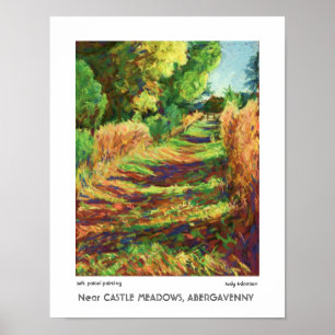 Path Near Castle Meadows, Abergavenny Print