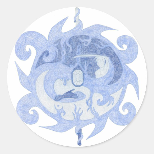 “Path of a Hero” Emblem Classic Round Sticker (Front)