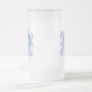 “Path of a Hero” Emblem Frosted Glass Beer Mug