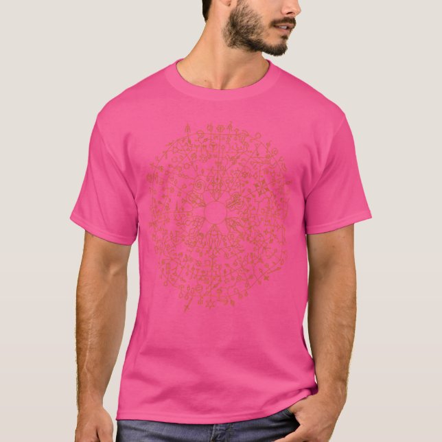 Path Of Exile 2 Passive Skill Tree (Gold) T-Shirt (Front)