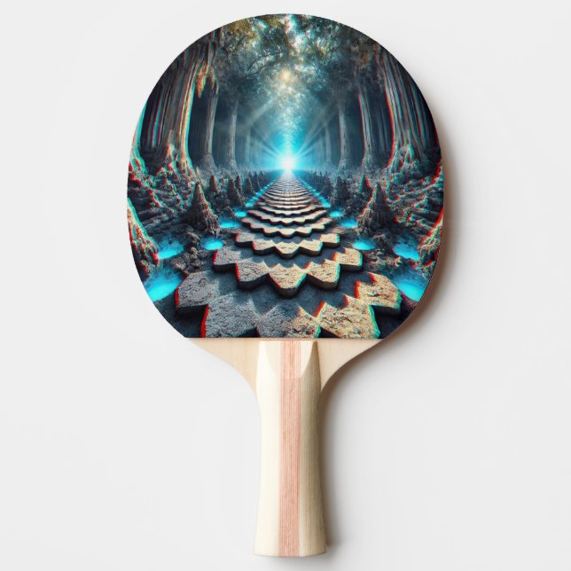 Path of Infinity: The Crystal Cave Descent Ping Pong Paddle (Front)