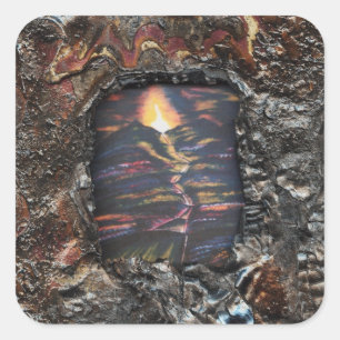 Path of Life Burnt Offering Square Sticker