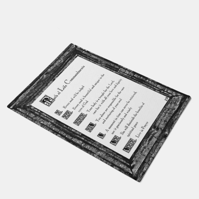 Path of Life Commandments Doormat (Angled)