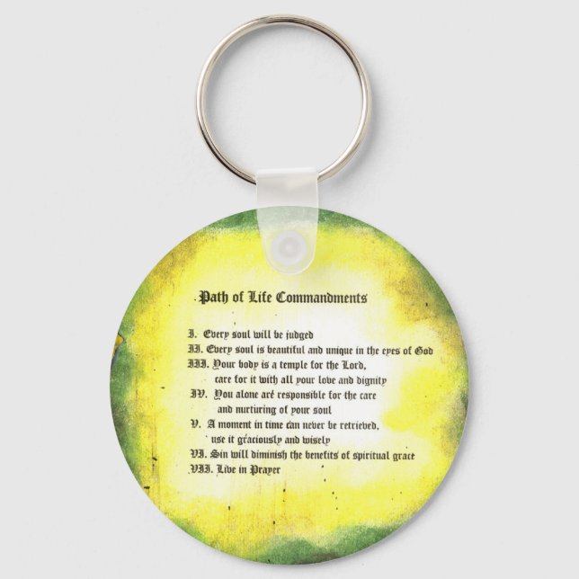 Path of Life Commandments Key Ring (Front)